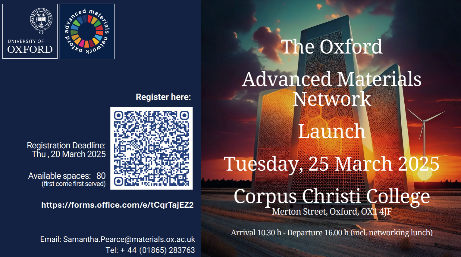 OAMN Launch Flyer : Tuesday 25 March 2025 at Corpus Christi College